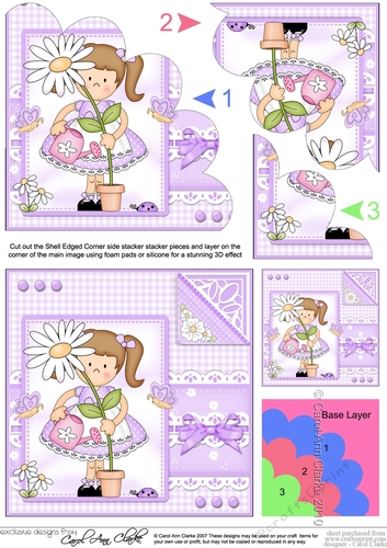 Cute Girlz & Lace Shell Edged Corner Side Stacker