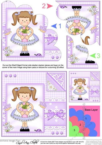 Cute Girlz & Lace Shell Edged Corner Side Stacker