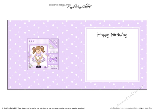 Cute Girlz & Lace square landscape insert