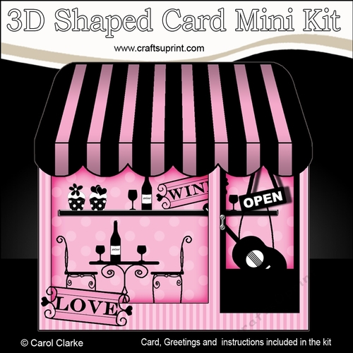 3D Shaped Card Kit - The Wine Box Wine Bar