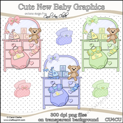 Cute New Baby - CU4CU Digital Clip Art Set