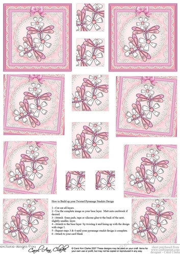 Dreamy Dragonflies - Twisted Pyramage sheet