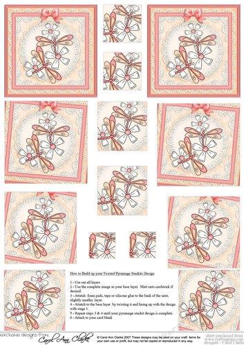 Dreamy Dragonflies - Twisted Pyramage sheet