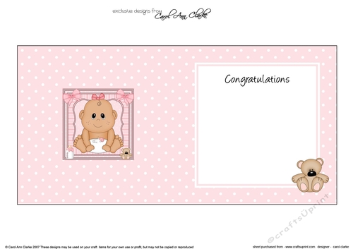 Cute Ethnic New Baby square landscape insert