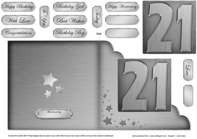 21st Metallic Age Cut and Fold Corner Card