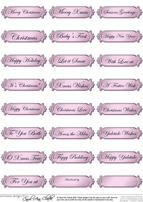 Metallic Christmas Greetings Text Plates
