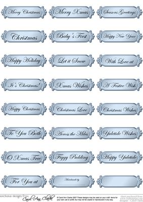 Metallic Christmas Greetings Text Plates