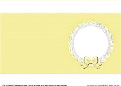 Square Pearls and Lace Card Front or Insert