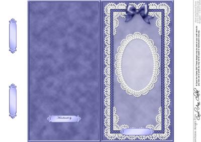 Dl Pearls, Lace and Ribbon Plain Card Base