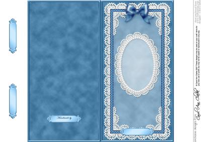 Dl Pearls, Lace and Ribbon Plain Card Base