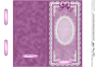 Dl Pearls, Lace and Ribbon Plain Card Base