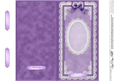 Dl Pearls, Lace and Ribbon Plain Card Base