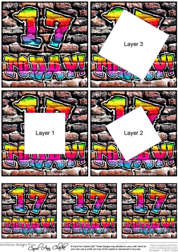 17 Today! - Graffiti Twisted Tunnel Topper