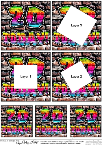 20 Today! - Graffiti Twisted Tunnel Topper