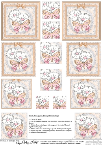 Fluttery Butterfly - Pyramage sheet