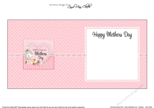 Mothers Day Flowers, Lace & Pearls square landscape insert