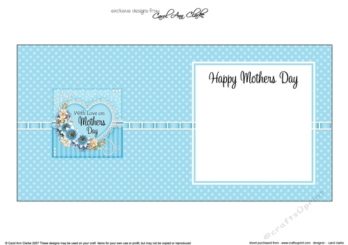 Mothers Day Flowers, Lace & Pearls square landscape insert
