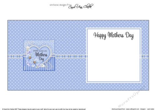 Mothers Day Flowers, Lace & Pearls square landscape insert