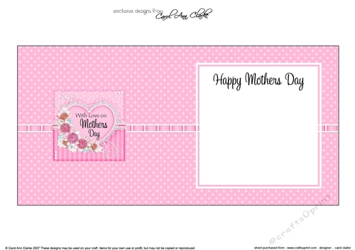 Mothers Day Flowers, Lace & Pearls square landscape insert