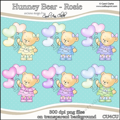 Hunney Bears - Rosie - CU4CU Digital Clip Art Set