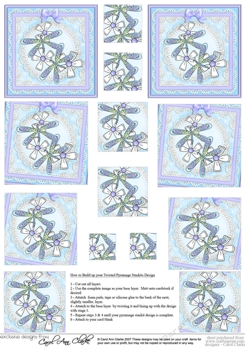 Dreamy Dragonflies - Twisted Pyramage sheet