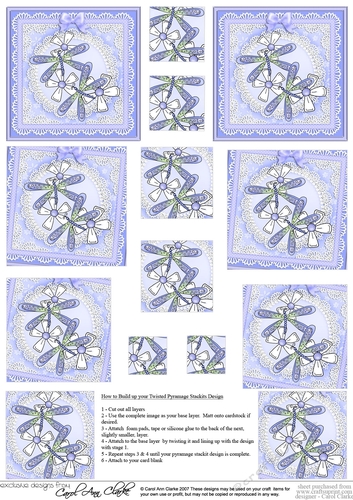 Dreamy Dragonflies - Twisted Pyramage sheet