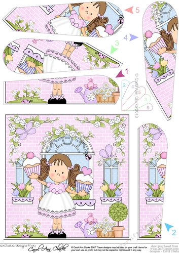 Rose Cottage Girlz - Fan Pyramage Topper