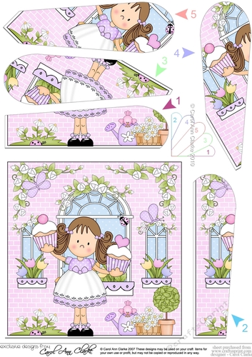 Rose Cottage Girlz - Fan Pyramage Topper