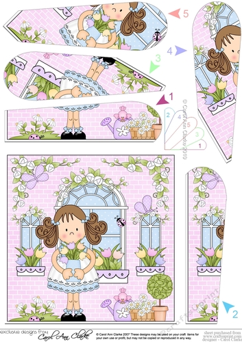 Rose Cottage Girlz - Fan Pyramage Topper