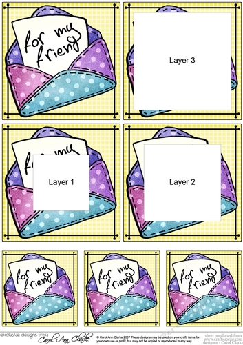 For my Friend Patchwork Envelope - Tunnel Topper
