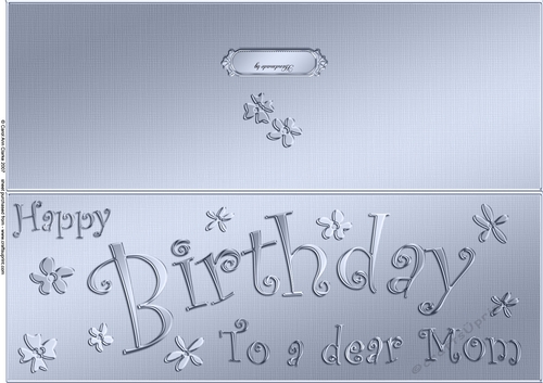 Large DL Birthday Mom quick Cut and Fold Card 
