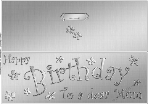 Large DL Birthday Mom quick Cut and Fold Card 