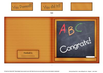 Congrats Blackboard Cut and Fold Quick Card