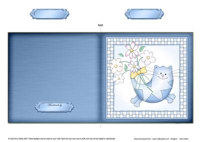 Cute Cat Cut and Fold Card