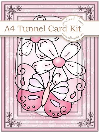 A4 Fluttery Butterfly in Blush Pyramage Kit