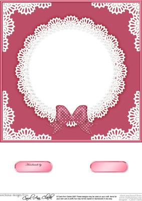 8 x 8 Pearls and Lace Card Fronts