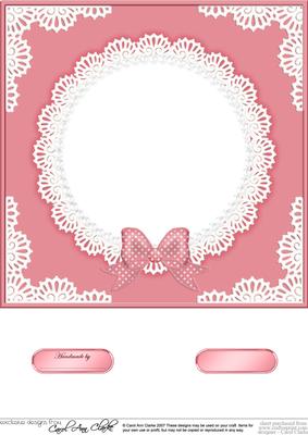 8 x 8 Pearls and Lace Card Fronts