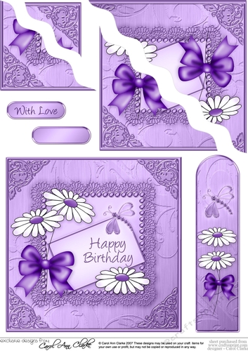Daisies on metallic lace  - Wavey Corner Stacker