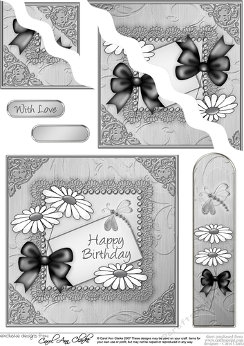 Daisies on metallic lace  - Wavey Corner Stacker