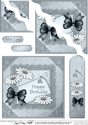 Daisies on metallic lace  - Wavey Corner Stacker