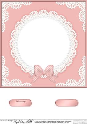 8 x 8 Pearls and Lace Card Fronts