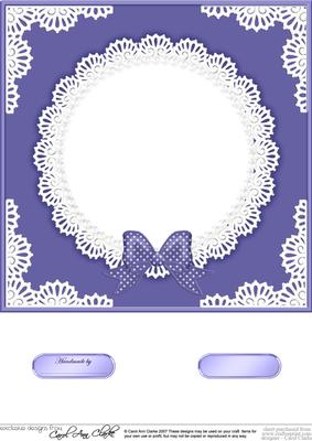 8 x 8 Pearls and Lace Card Fronts