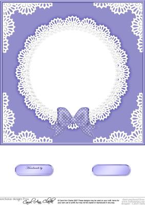 8 x 8 Pearls and Lace Card Fronts