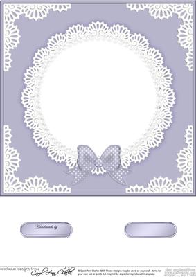 8 x 8 Pearls and Lace Card Fronts