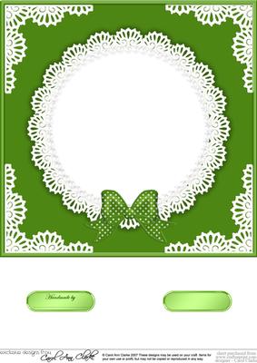 8 x 8 Pearls and Lace Card Fronts