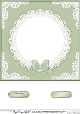 8 x 8 Pearls and Lace Card Fronts