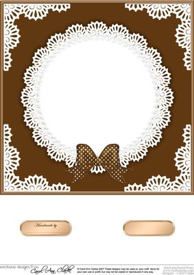 8 x 8 Pearls and Lace Card Fronts