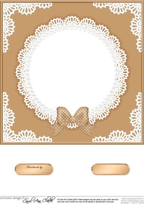 8 x 8 Pearls and Lace Card Fronts
