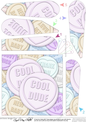 Cool Dude Sweet Heart - Fan Pyramage Topper