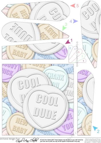 Cool Dude Sweet Heart - Fan Pyramage Topper